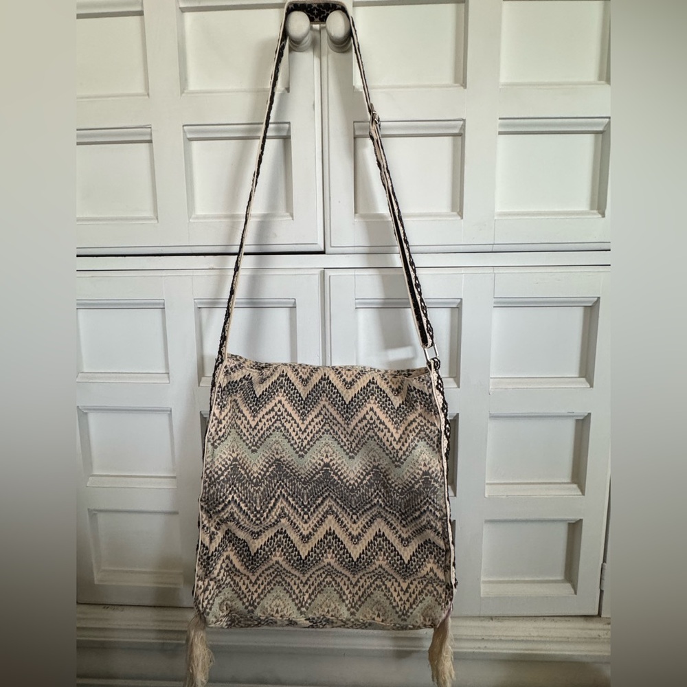 Printed crossbody shoulder hobo bag